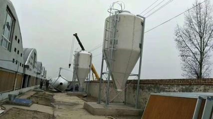 饲料罐玻璃钢材质,玻璃钢喂猪料塔,养殖场料塔